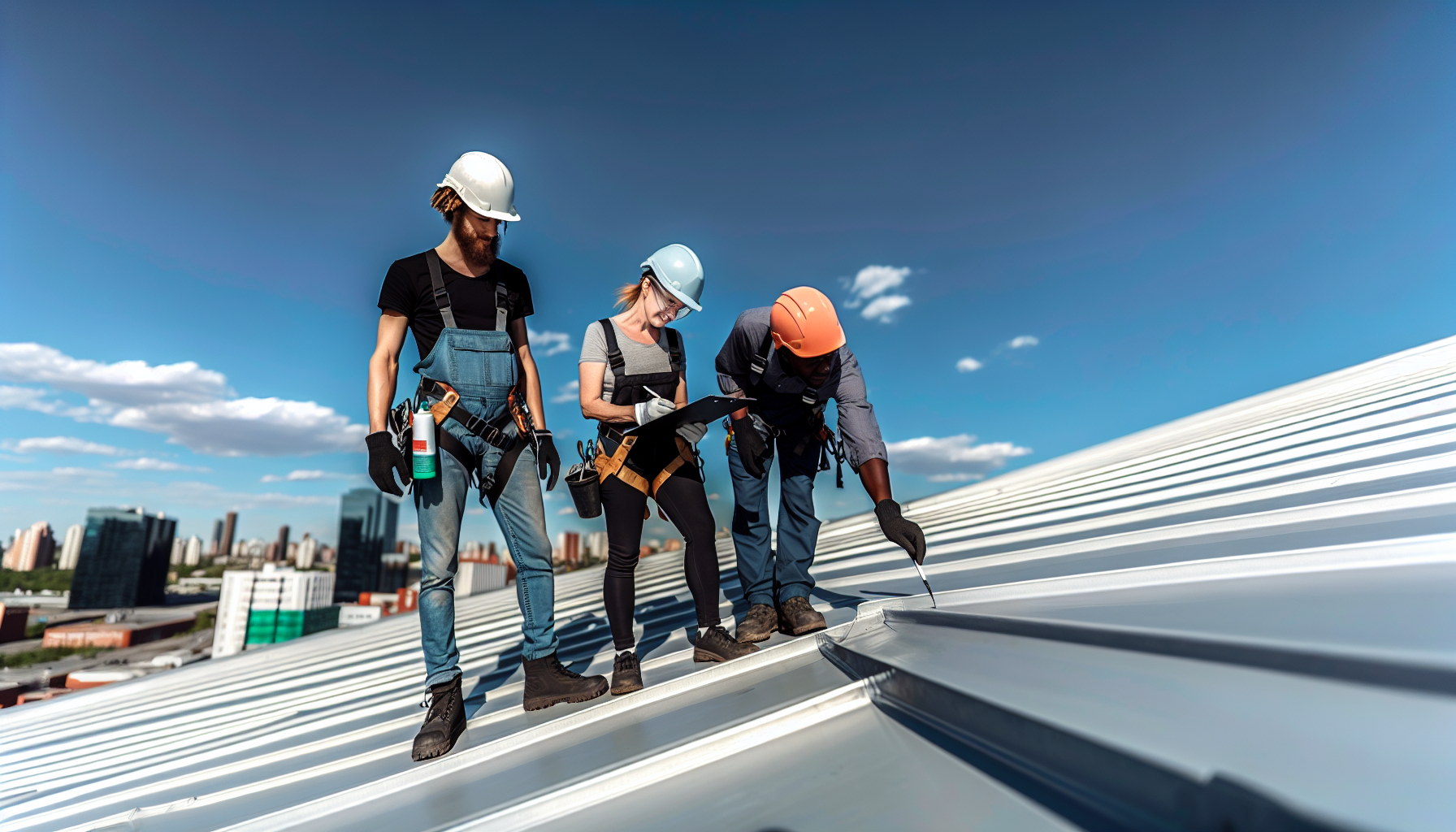 Maintenance of a metal roof