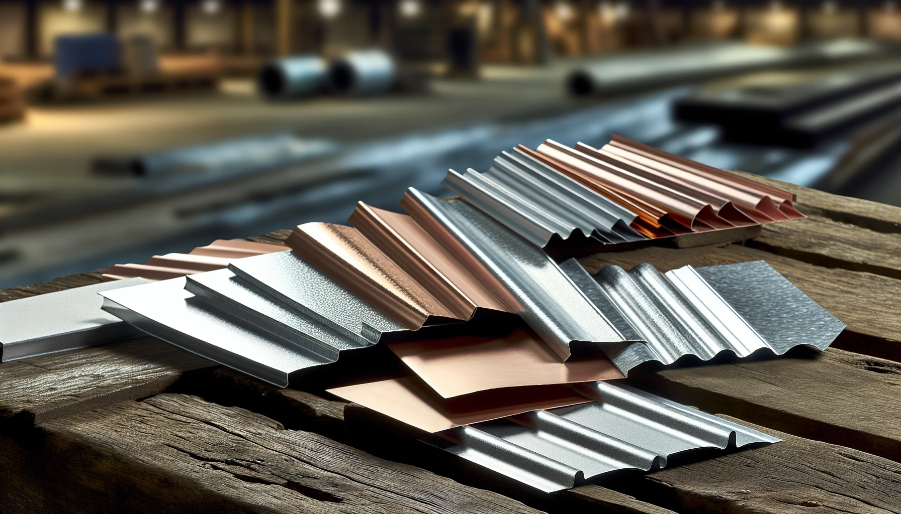 Photo of different roof flashing materials