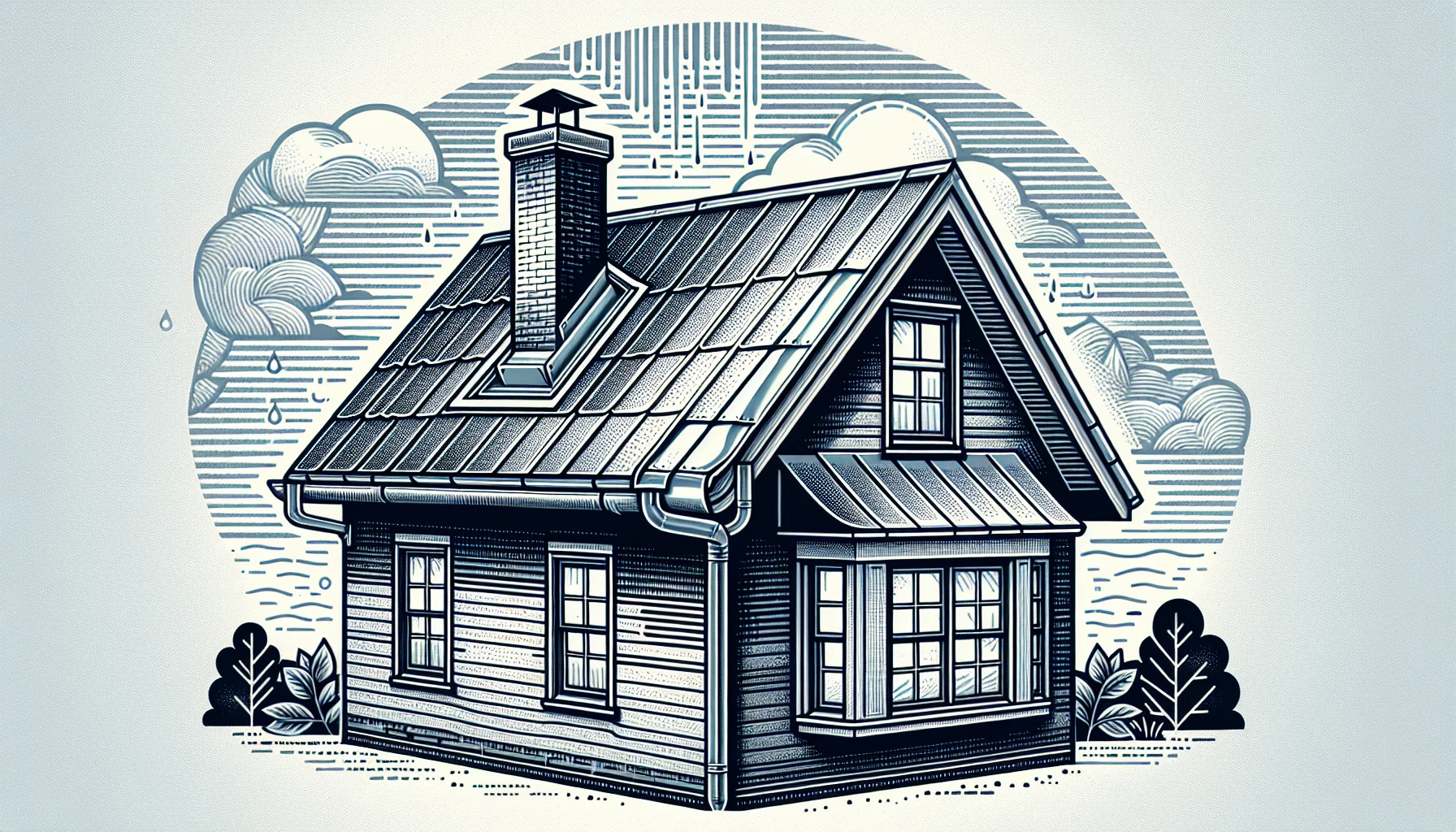 Illustration of roof flashing