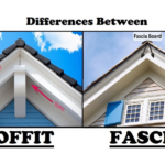 Fascia boards supporting the roofline and gutter system