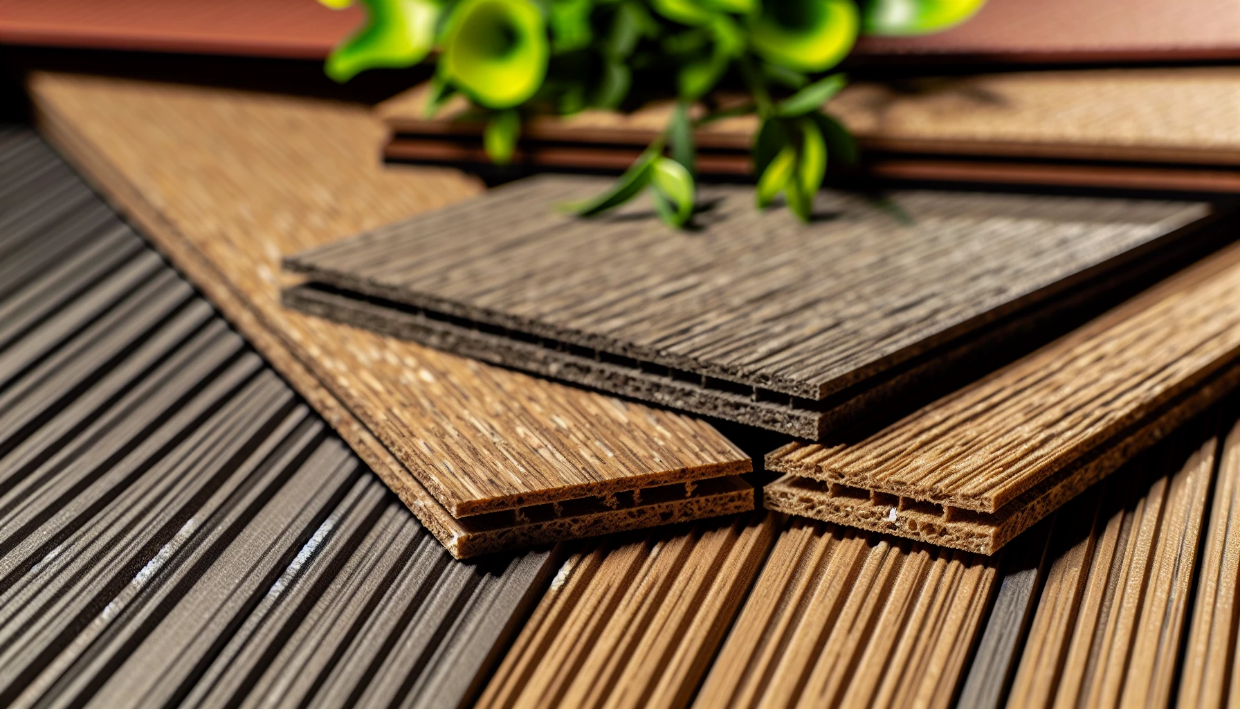 Sustainable composite decking materials