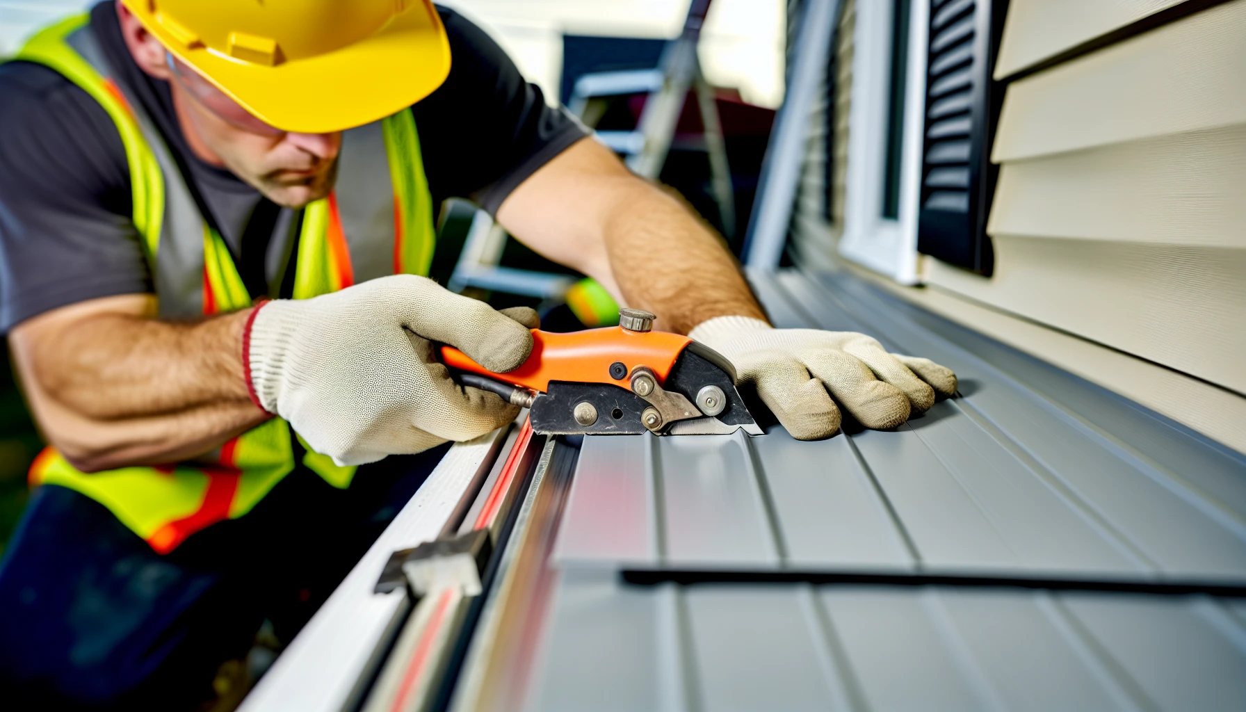 Precise cutting of vinyl siding for a professional fit