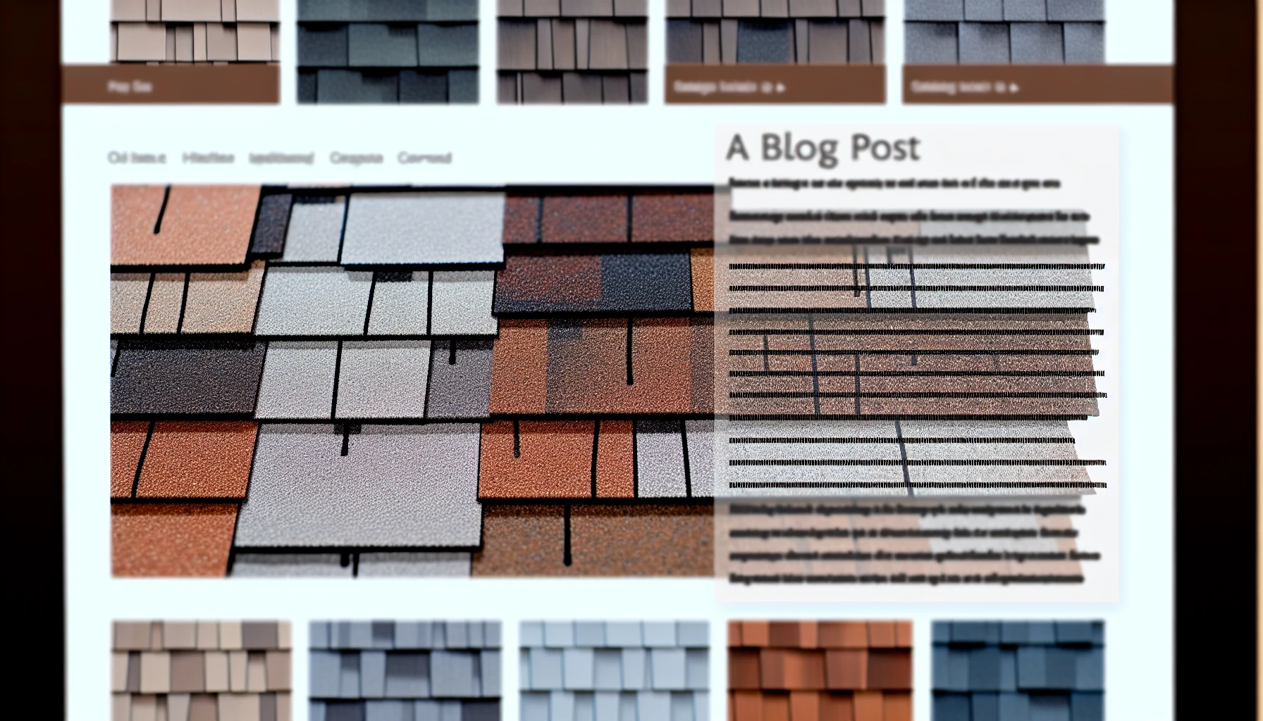 Variety of shingle styles and colors on display