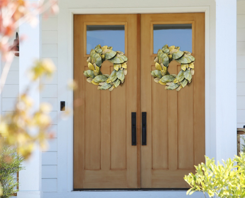 Wooden front door