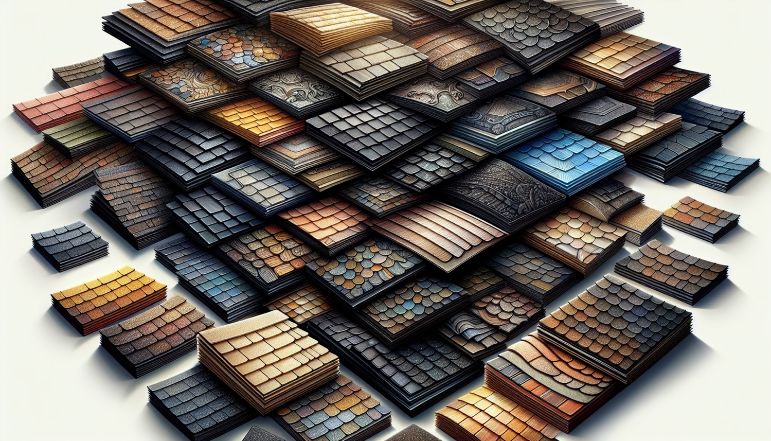 Illustration of luxury asphalt shingles