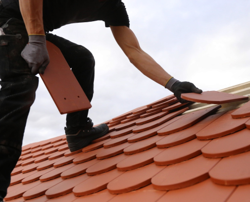 Concrete tile installation