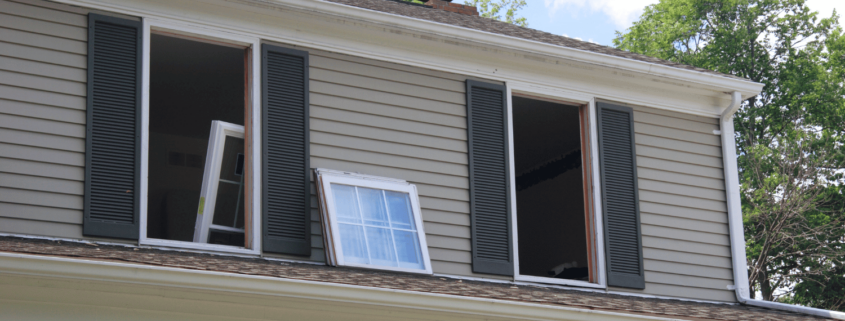 An illustration showing various types of old house windows.