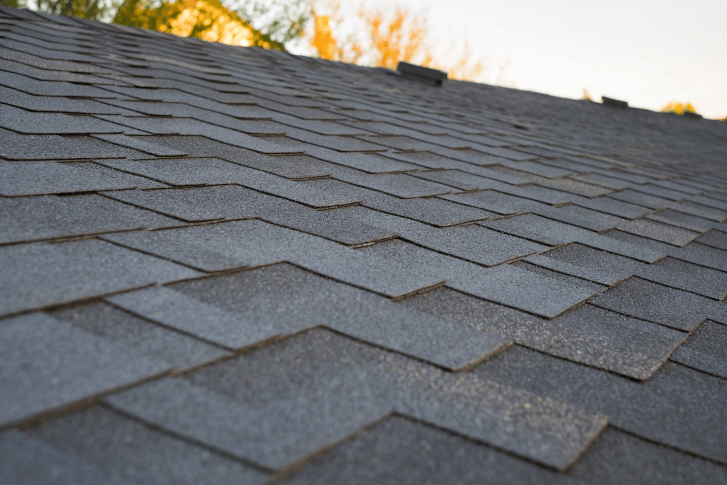 An illustration of a well-maintained roof emphasizing prevention of shingle buckling. 