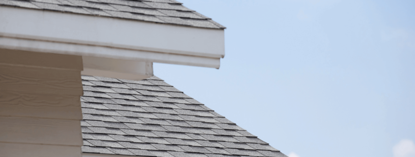 An illustration showing various roofing materials including 3 tab shingles.