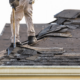 An image depicting the process of shingle removal from a roof.