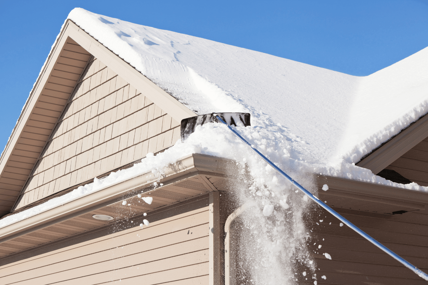 A close-up view of roof eaves showing the intricate details of the roof's edge.