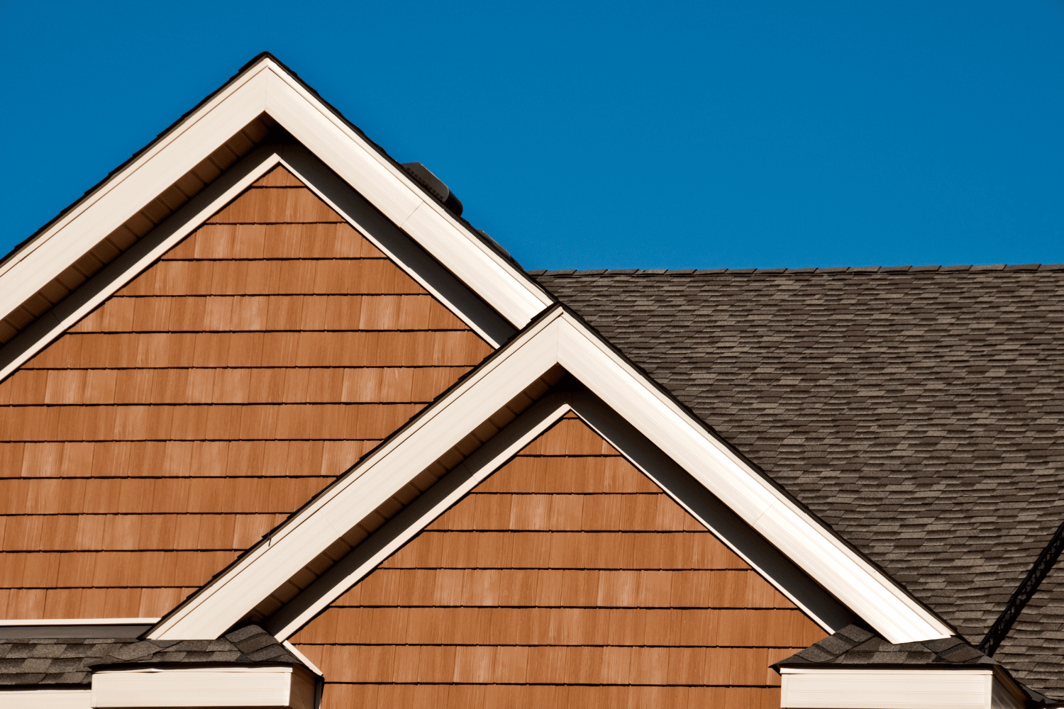 A gable roof showcasing its practical considerations for weather resistance. 