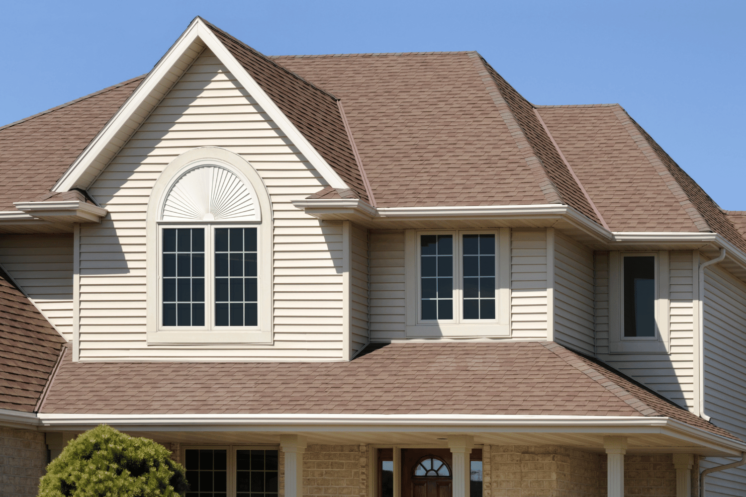 An example of a gable roof design showcasing its triangular shape. 