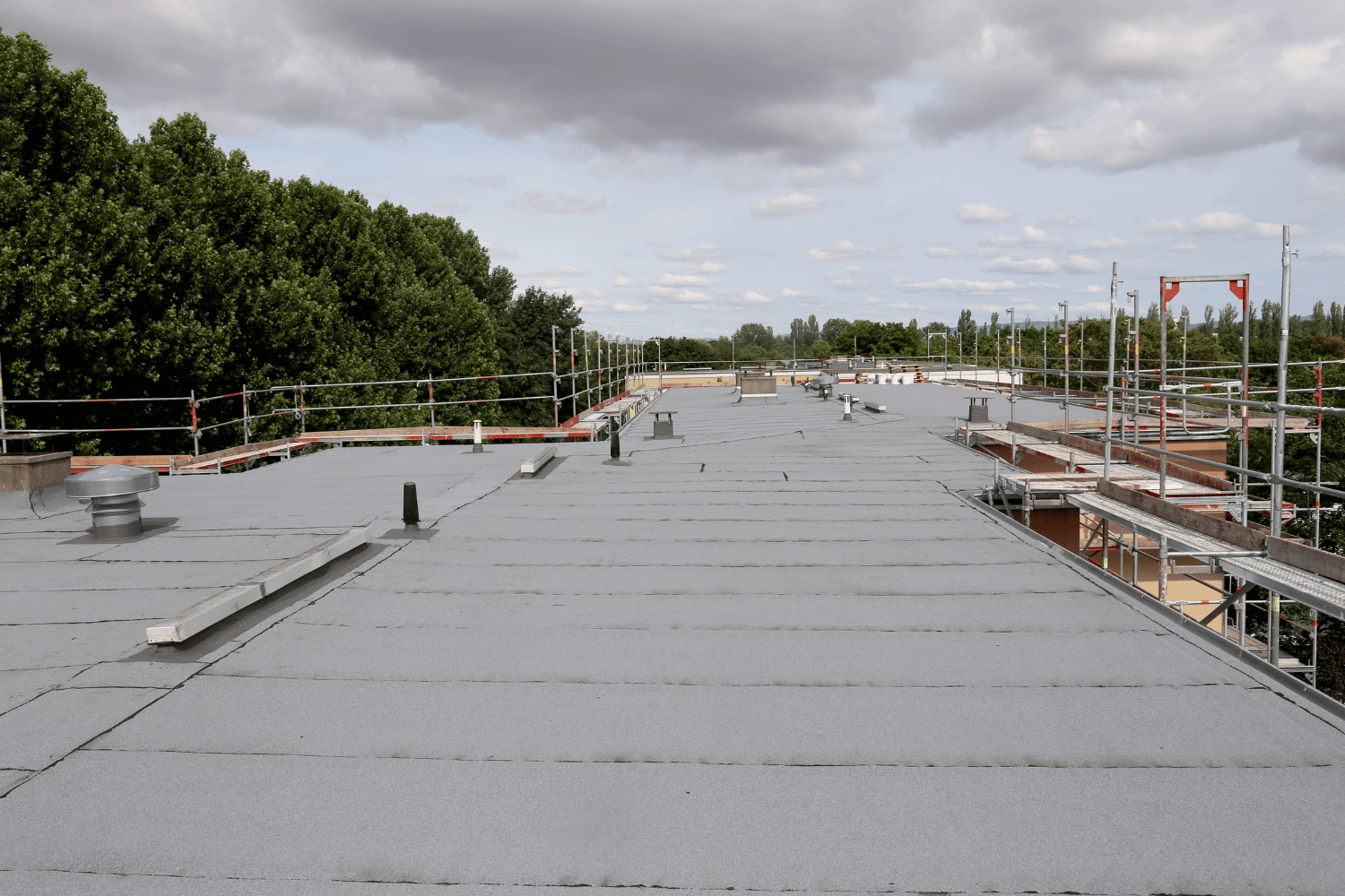 Preventative maintenance for flat roofs, emphasizing the importance of regular inspections. 