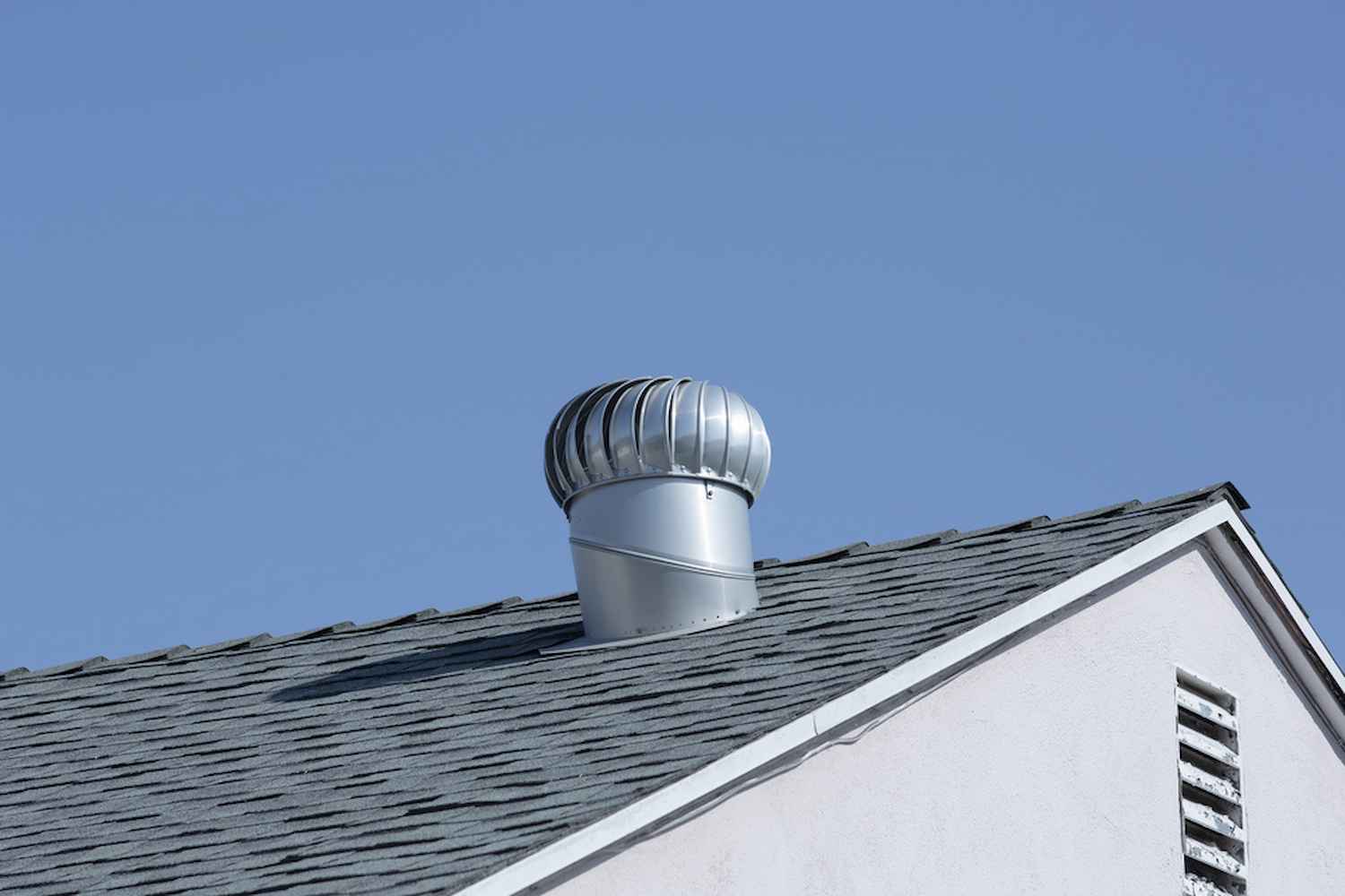 A view of a roof turbine vent.