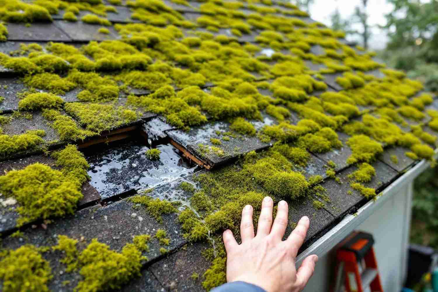 moss on roof