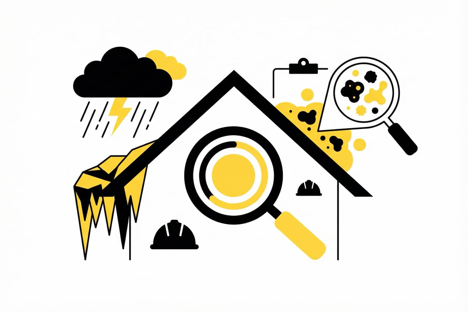 A professional inspection helps identify mold and ice dams after a storm, ensuring the roof stays in good shape.