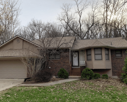 Shingle Roof Replacement and Gutter Installation After
