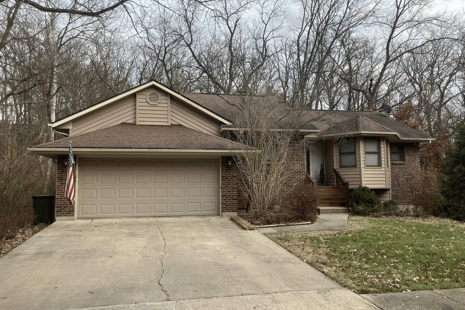 Shingle Roof Replacement and Gutter Installation Before