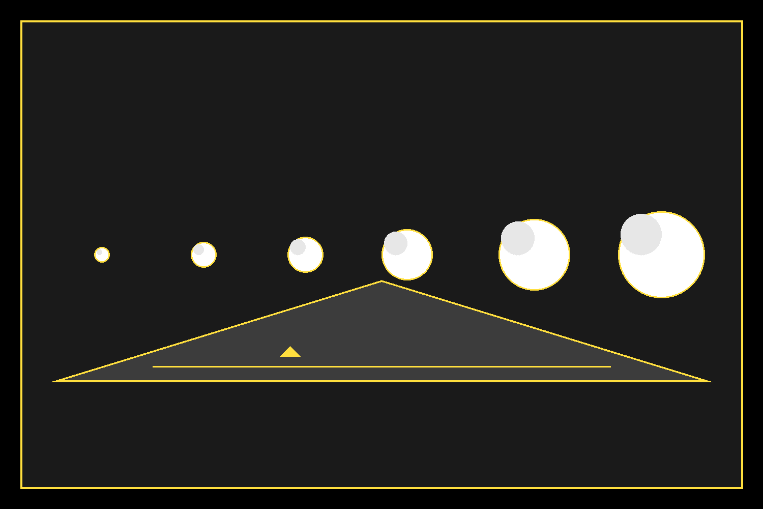 Hail size comparison chart showing graduated sizes from pea to baseball with roof damage thresholds