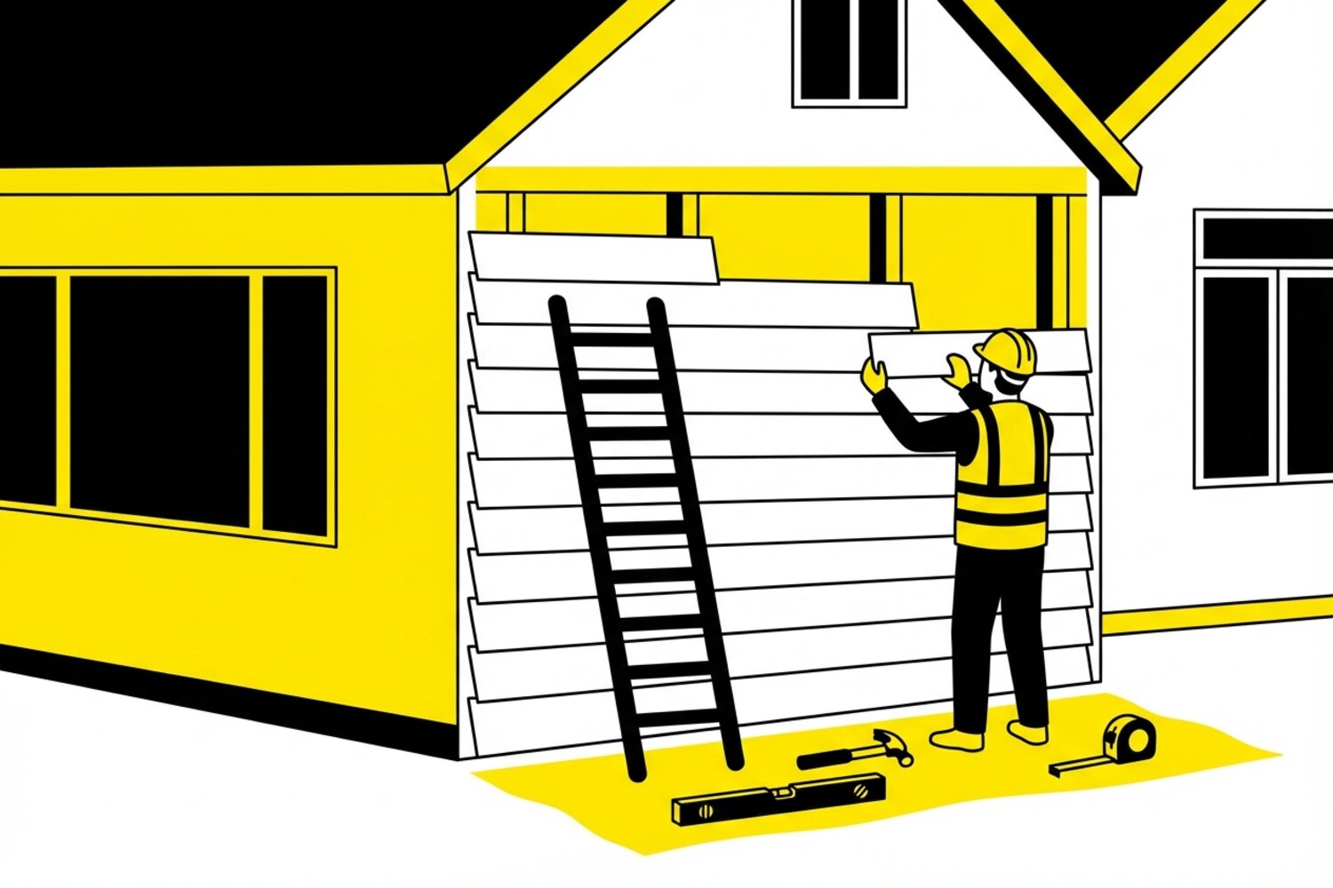 Vinyl siding installation on a Mid-Missouri home showing professional techniques and tools