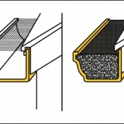 Mesh vs foam gutter guard comparison cross-section