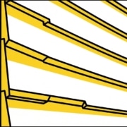 Dutch lap siding shadow lines on house exterior