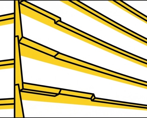 Dutch lap siding shadow lines on house exterior