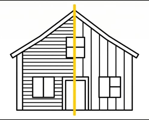 Horizontal lap vs vertical board-and-batten siding comparison