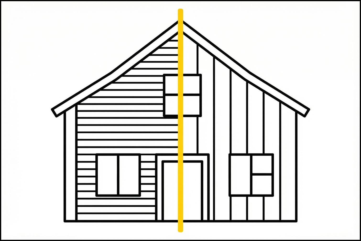 Horizontal lap vs vertical board-and-batten siding comparison