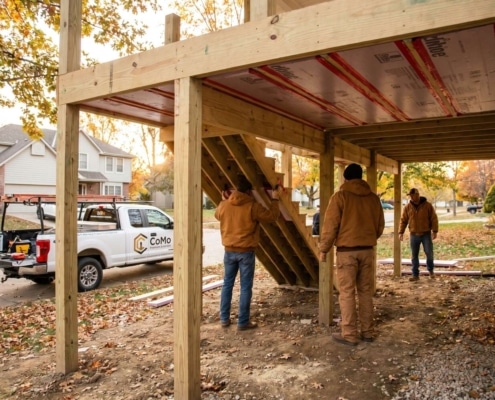 Under-deck insulation installation Columbia Missouri