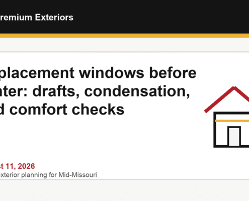 Replacement Windows Before Winter: Drafts, Condensation, and Comfort Checks