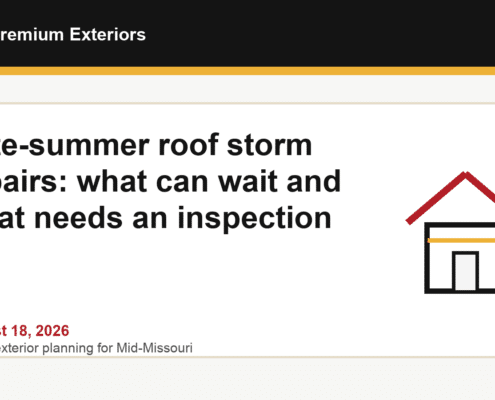 Late-Summer Roof Storm Repairs: What Can Wait and What Needs an Inspection