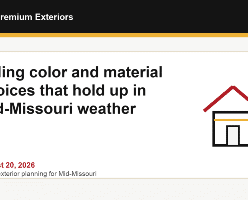 Siding Color and Material Choices That Hold Up in Mid-Missouri Weather