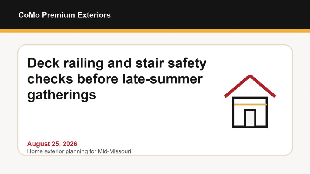 Deck Railing and Stair Safety Checks Before Late-Summer Gatherings - Featured Image