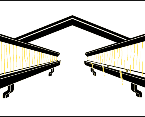 Seamless and sectional gutter comparison for a Mid-Missouri home