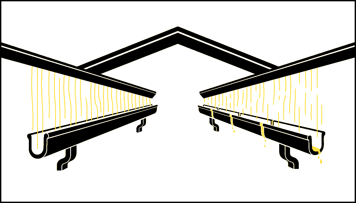 Seamless and sectional gutter comparison for a Mid-Missouri home