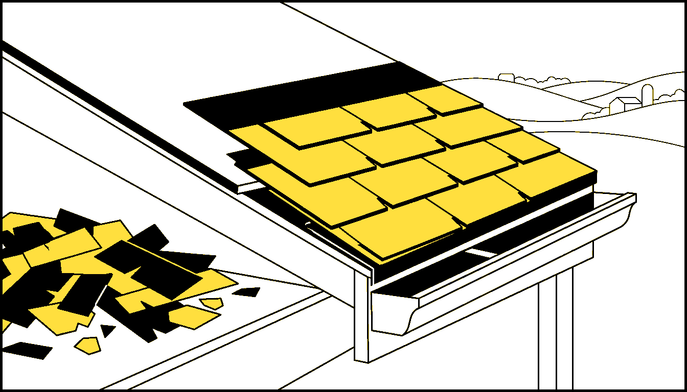 Roof and gutter replacement coordination at a home eave