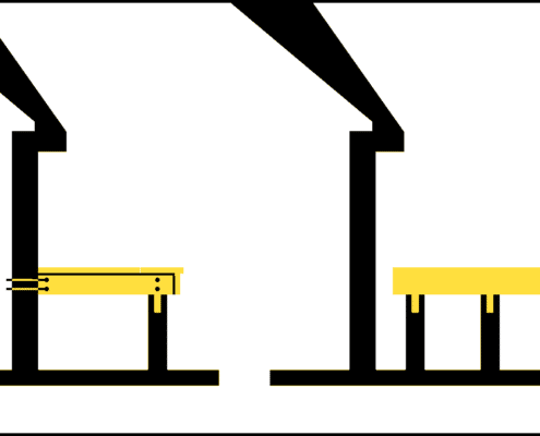 Attached and freestanding deck structure comparison
