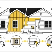 Flat illustration of a Missouri home siding replacement timeline