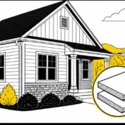 Flat illustration of a Missouri home with fiber-cement siding