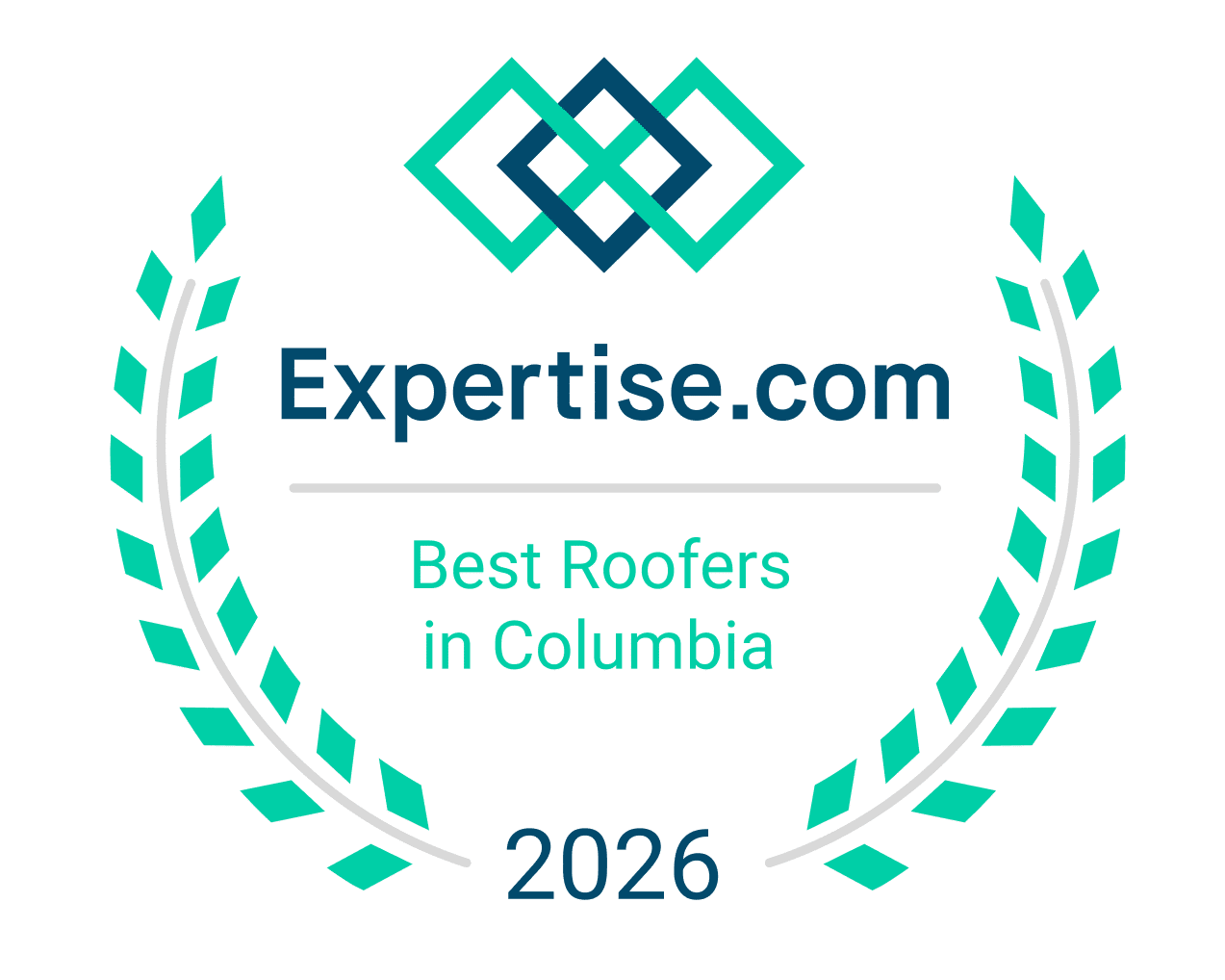 Expertise.com Best Roofers in Columbia 2026 badge